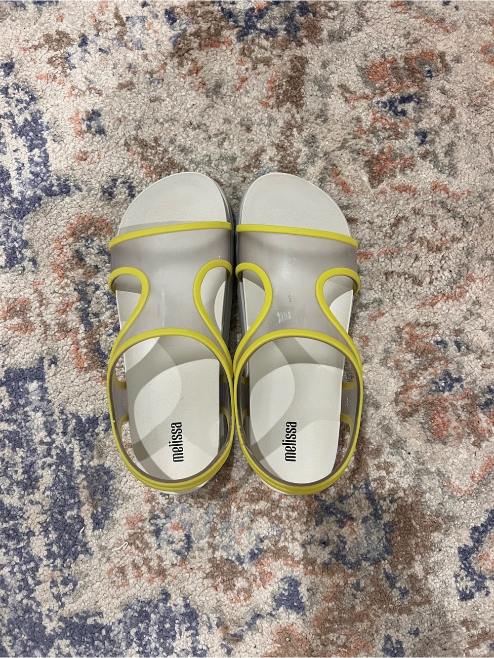 Melissa Jelly Sandals with Green Trim